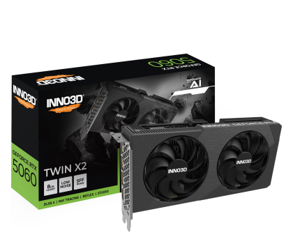Karta graficzna INNO3D GeForce RTX 5060 Twin X2 8GB GDDR7 DLSS4 N50602-08D7-195071N